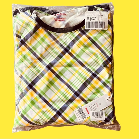 Golf *FINAL DROP* Tennis Shortsleeved Dress with shorts - Picnic Plaid NWT - Picture 11 of 12